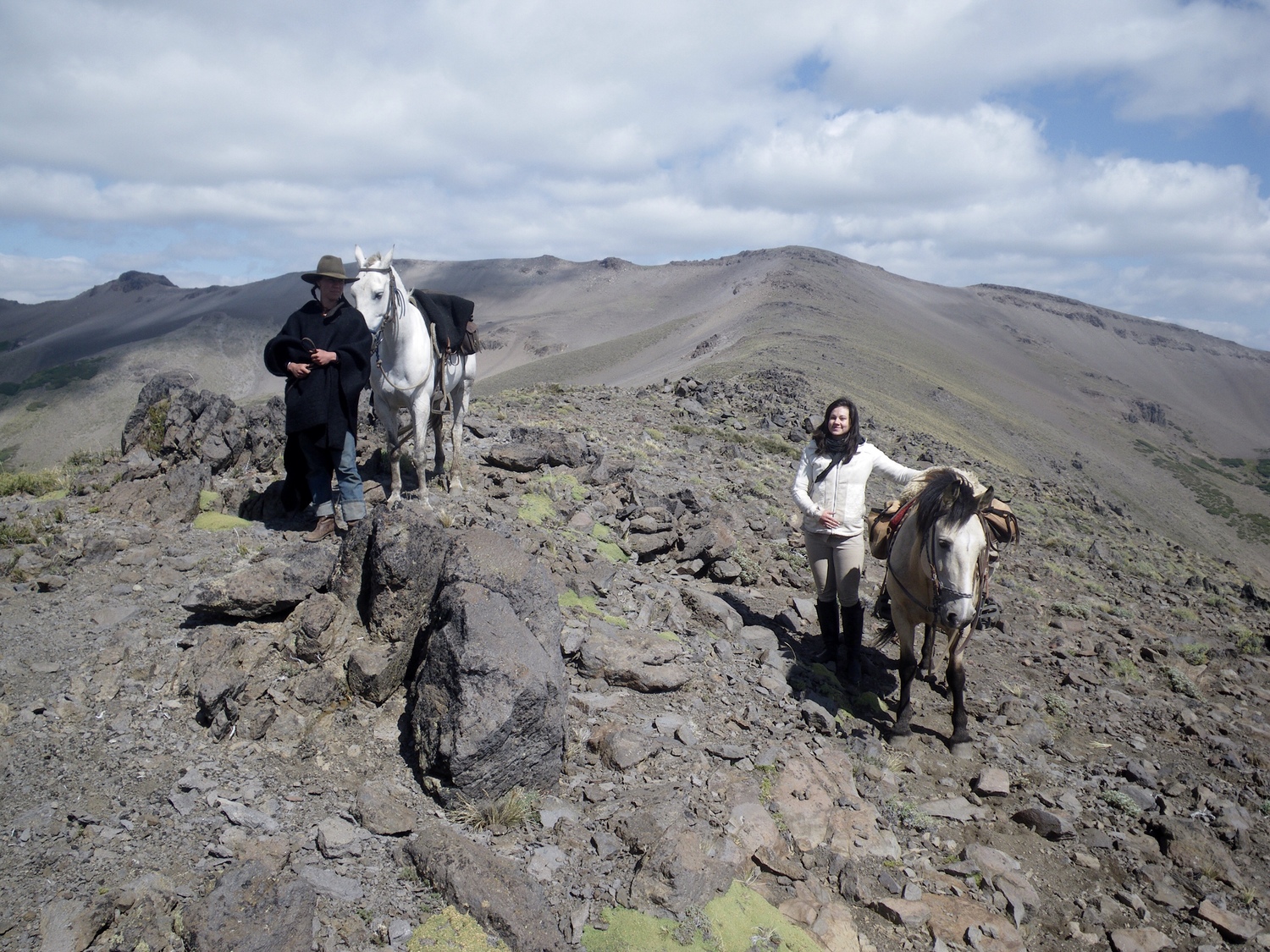 Horseback on a high pass in the Andes