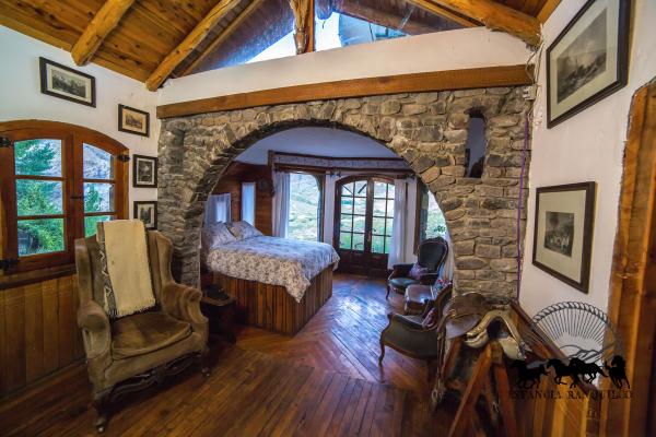 Image of the handcrafted stonework accommodation - The Castle Room at Estancia Ranquilco